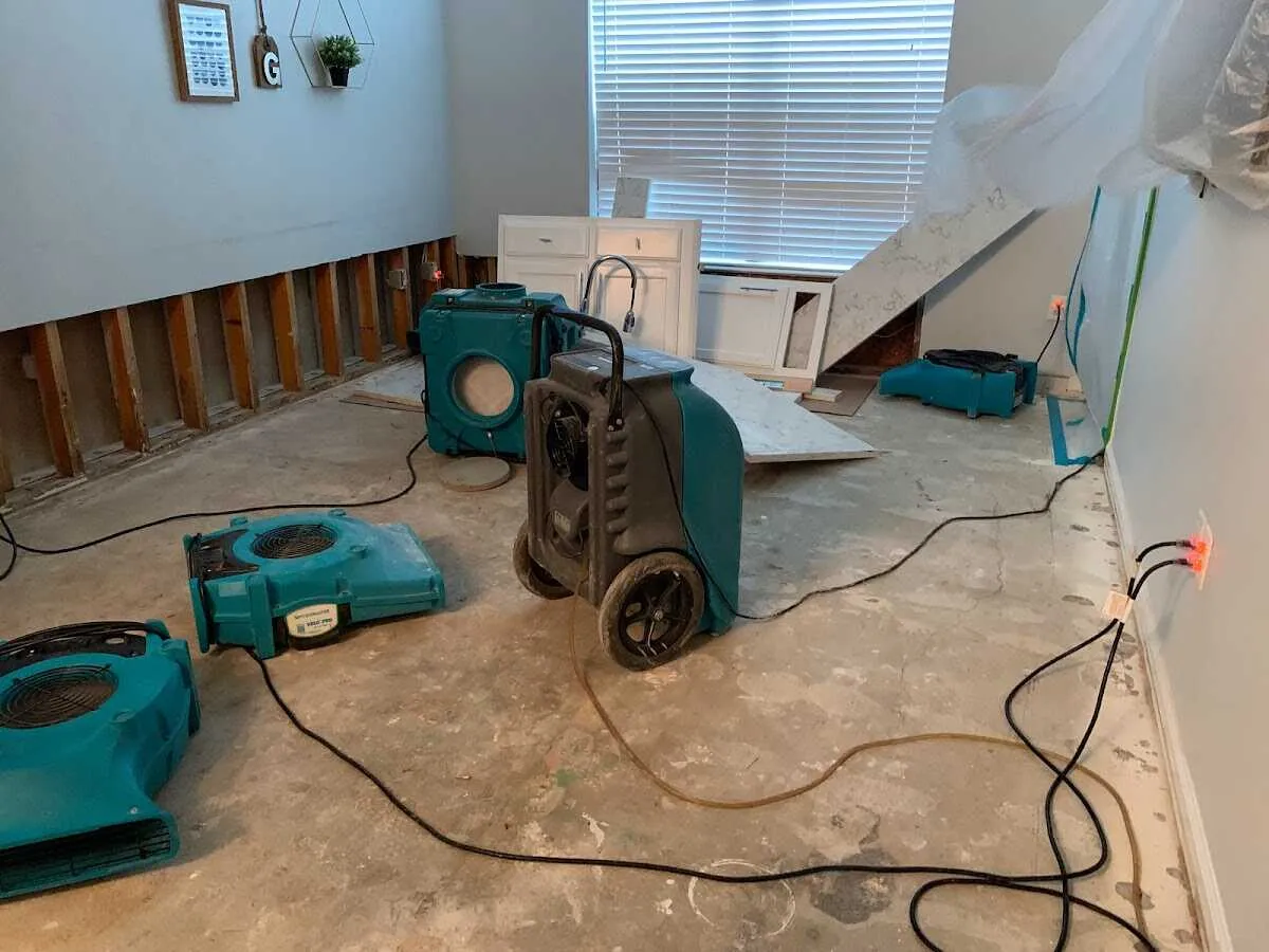 Dehumidifier in flood-cut room for Water Extraction & Removal in South Portland